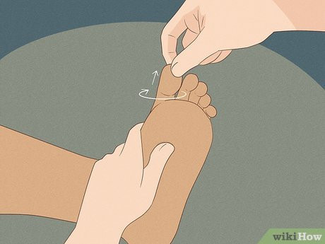 Step 5 Rotate, squeeze, and pull on each toe with gentle pressure.