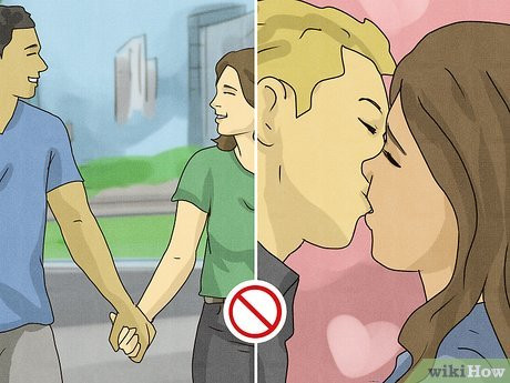 Step 1 You can get in trouble for displaying physical affection in public.