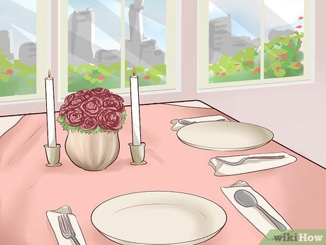 Step 1 Set up a romantic table just for the two of you.