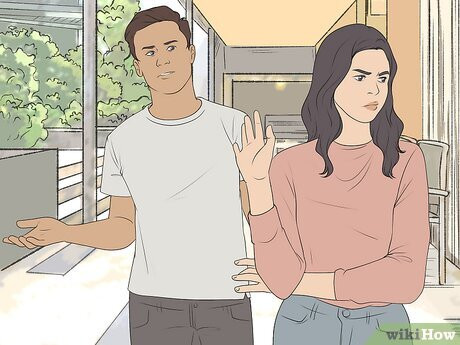 Step 21 She tries to hide your relationship from other people.